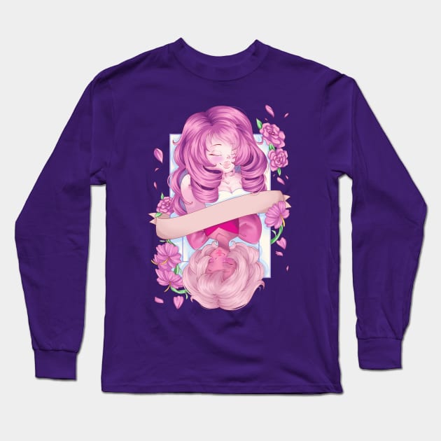 Rose and Pink Long Sleeve T-Shirt by Littlepancake